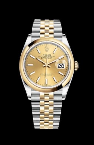 Rolex Datejust 36 Stainless Steel / Yellow Gold / Smooth / Champagne / Jubilee