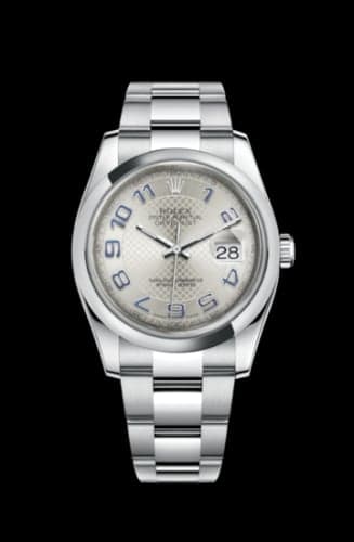 Rolex Datejust 36 Stainless Steel Domed / Oyster / Silver Arabic