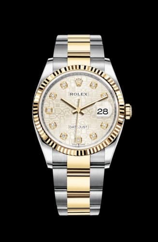 Rolex Datejust 36 Stainless Steel / Yellow Gold / Fluted / Silver Computer / Oyster