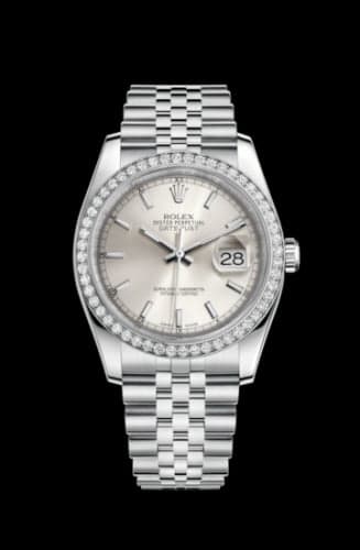 Rolex Datejust 36 Stainless Steel Diamond / Jubilee / Silver