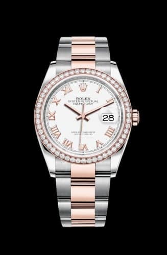Rolex Datejust 36 Stainless Steel / Everose / Diamond / White Roman / Oyster