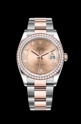 Rolex Datejust 36 Stainless Steel / Everose / Diamond / Rose Roman Diamond / Oyster