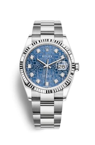 Rolex Datejust 36 Stainless Steel / Fluted / Blue Jubilee / Oyster