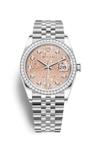 Rolex Datejust 36 Stainless Steel / Diamond / Pink Jubilee / Jubilee
