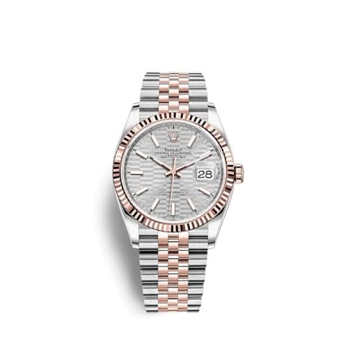 Rolex Datejust 36 Stainless Steel / Everose / Fluted / Silver - Fluted / Jubilee