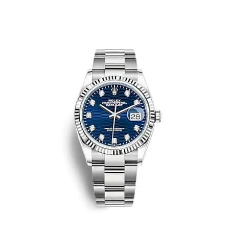 Rolex Datejust 36 Stainless Steel - Fluted / Blue - Fluted - Diamond / Oyster