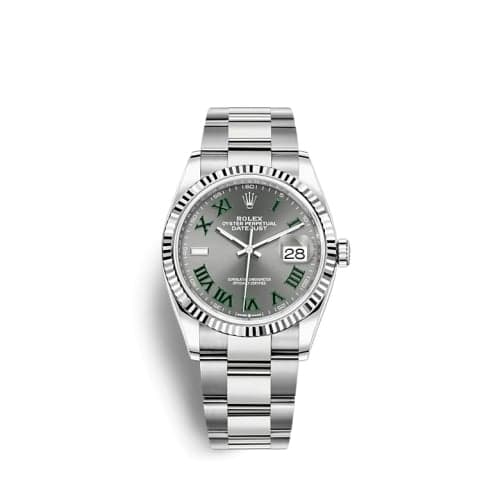 Rolex Datejust 36 Stainless Steel / Fluted / Slate - Roman / Oyster