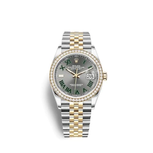 Rolex Datejust 36 Stainless Steel / Yellow Gold / Diamond / Slate - Roman / Jubilee