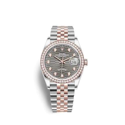 Rolex Datejust 36 Stainless Steel / Everose / Diamond / Slate - Fluted - Diamond / Jubilee