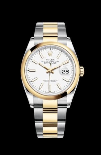 Rolex Datejust 36 Stainless Steel / Yellow Gold / Smooth / White / Oyster