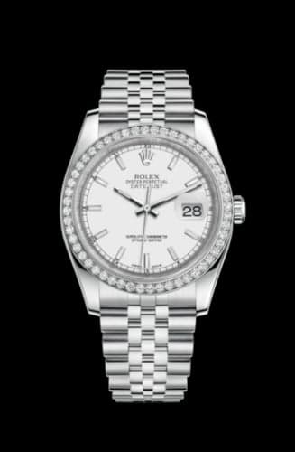 Rolex Datejust 36 Stainless Steel Diamond / Jubilee / White