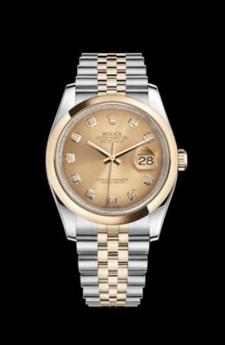 Rolex Datejust 36 Rolesor Yellow Domed / Jubilee / Champagne Diamonds
