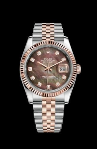 Rolex Datejust 36 Rolesor Everose Fluted / Jubilee / Black MOP