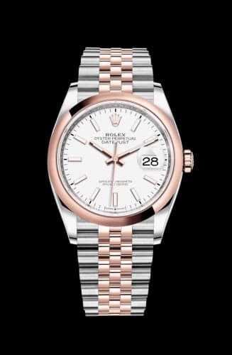 Rolex Datejust 36 Stainless Steel / Everose / Smooth / White / Jubilee