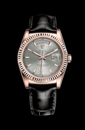 Rolex Day-Date 36 Everose / Strap / Rhodium