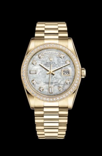 Rolex Day-Date 36 Yellow Gold Diamonds / President / MOP