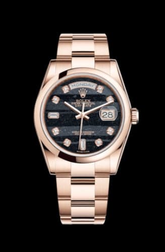 Rolex Day-Date 36 Everose Domed / Oyster / Ferrite