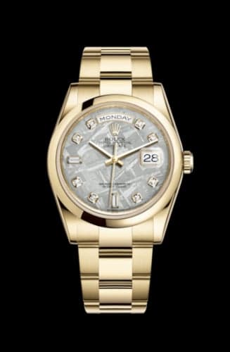 Rolex Day-Date 36 Yellow Gold Domed / Oyster / Meteorite