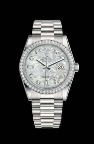 Rolex Day-Date 36 Platinum Diamonds / President / MOP
