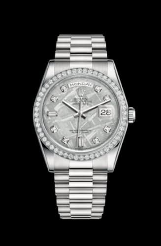 Rolex Day-Date 36 Platinum Diamonds / President / Meteorite