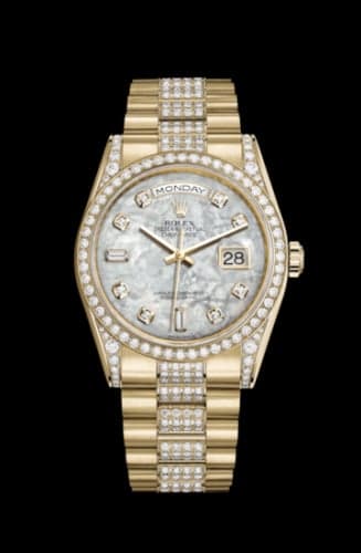 Rolex Day-Date 36 Yellow Gold Diamonds / President Diamonds / MOP