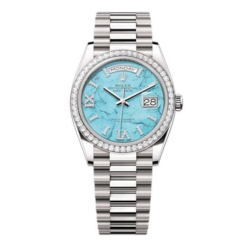 Rolex Day-Date 36 White Gold - Diamond / Turquoise / President