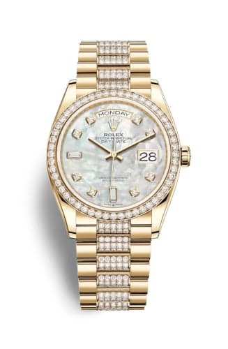 Rolex Day-Date 36 Yellow Gold / Diamond / MOP - Diamond / President - Diamond