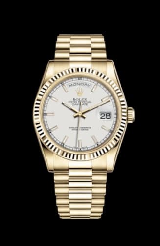 Rolex Day-Date 36 Yellow Gold Fluted / President / Ivory