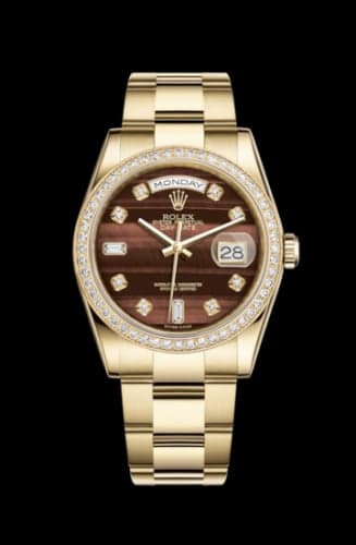 Rolex Day-Date 36 Yellow Gold Diamonds / Oyster / Bull's Eye