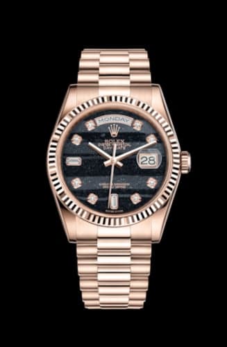 Rolex Day-Date 36 Everose Fluted / President / Ferrite