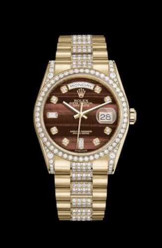Rolex Day-Date 36 Yellow Gold Diamonds / President Diamonds / Bull's Eye