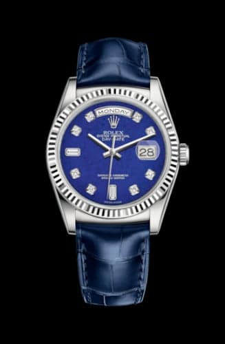 Rolex Day-Date 36 White Gold / Strap / Lapis