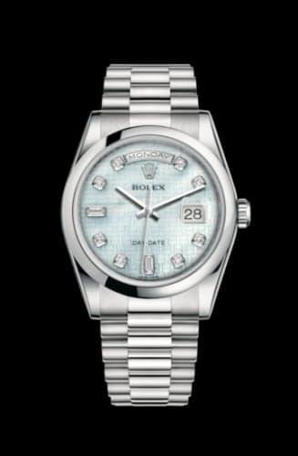 Rolex Day-Date 36 Platinum Domed / President / Oxford MOP