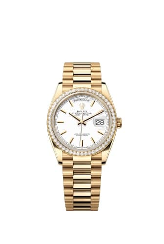 Rolex Day-Date 36 Yellow Gold Diamond / White / President
