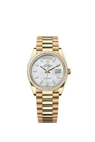 Rolex Day-Date 36 Yellow Gold - Baguette / MOP - Baguette / President