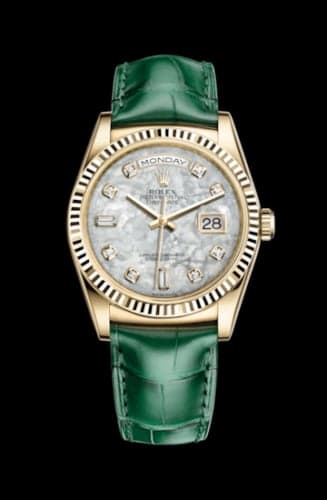 Rolex Day-Date 36 Yellow Gold / Strap / MOP Diamonds