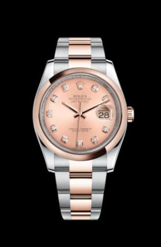 Rolex Datejust 36 Rolesor Everose Domed / Oyster / Pink Diamond