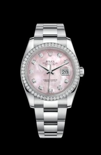 Rolex Datejust 36 Stainless Steel Diamond / Oyster / Pink MOP