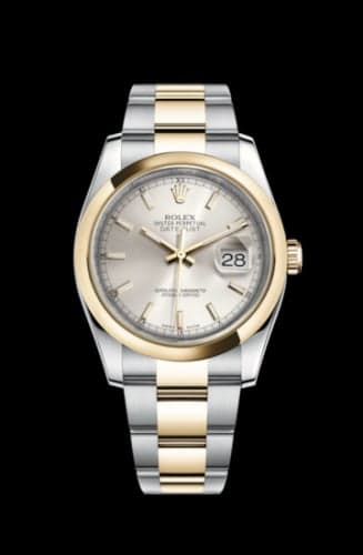 Rolex Datejust 36 Rolesor Yellow Domed / Oyster / Silver