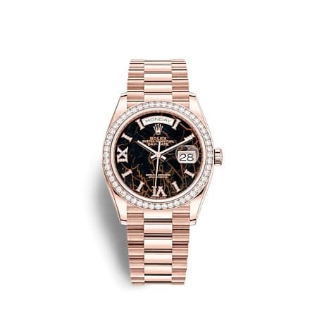 Rolex Day-Date 36 Everose Gold / Diamond / Eisenkiesel / President
