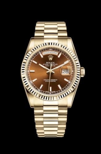 Rolex Day-Date 36 Yellow Gold Fluted / President / Coagnac