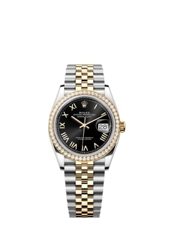 Rolex Datejust 36 Stainless Steel - Yellow Gold - Diamond / Black Roman / Jubilee