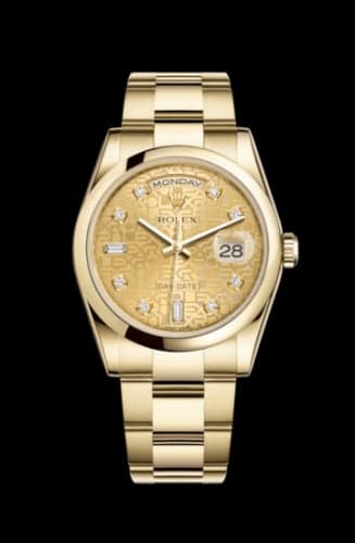 Rolex Day-Date 36 Yellow Gold Domed / Oyster / Champagne Computer