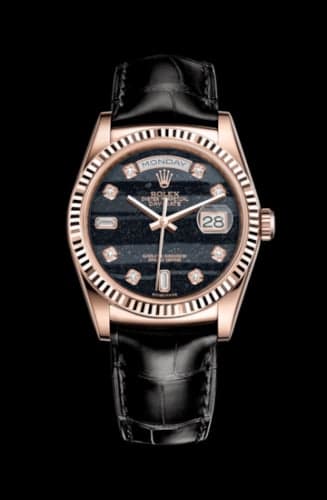 Rolex Day-Date 36 Everose Fluted / Strap / Ferrite