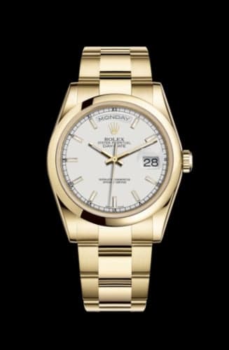 Rolex Day-Date 36 Yellow Gold Domed / Oyster / White