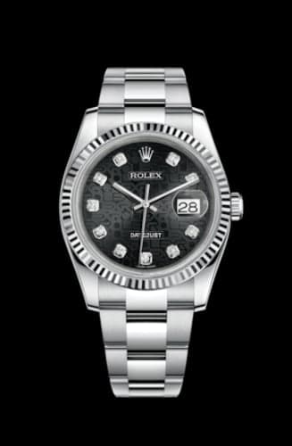 Rolex Datejust 36 Stainless Steel Fluted / Oyster / Black Computer