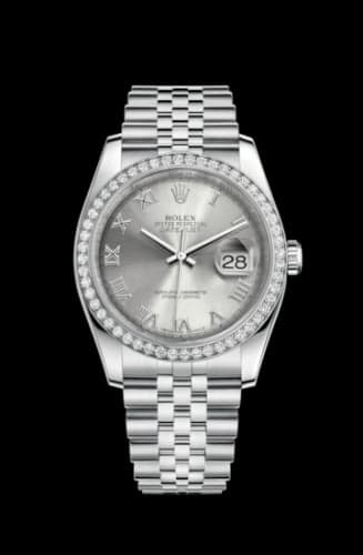 Rolex Datejust 36 Stainless Steel Diamond / Jubilee / Rhodium Roman