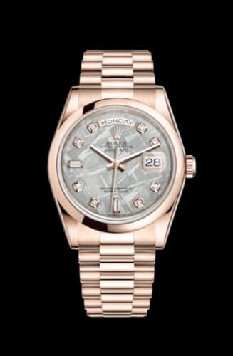 Rolex Day-Date 36 Everose Domed / President / Meteorite