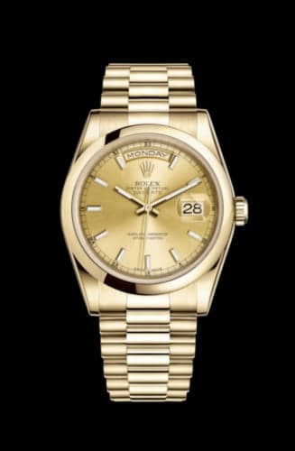 Rolex Day-Date 36 Yellow Gold Domed / President / Champagne