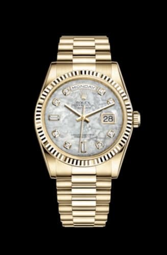 Rolex Day-Date 36 Yellow Gold Fluted / President / MOP